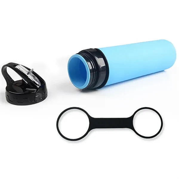 20oz Foldable Leak-proof Sports Silicone Water Bottle