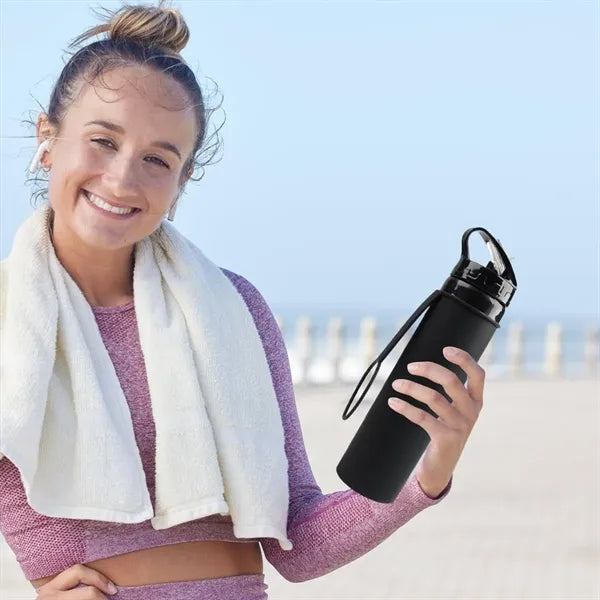 20oz Foldable Leak-proof Sports Silicone Water Bottle
