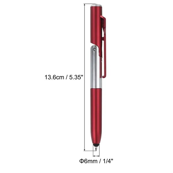 4-in-1 Stylus Ballpoint Pen with LED Light and Phone Stand