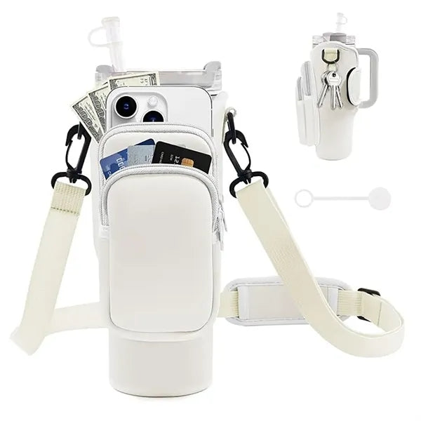 40oz Water Bottle Carrier Bag with Phone Pocket
