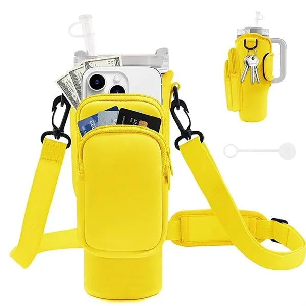 40oz Water Bottle Carrier Bag with Phone Pocket