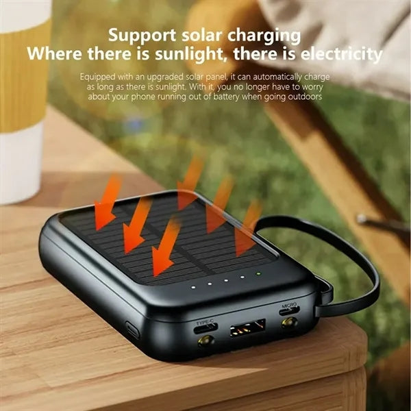 20,000mAh Portable Solar Charging Power Bank with LED Light