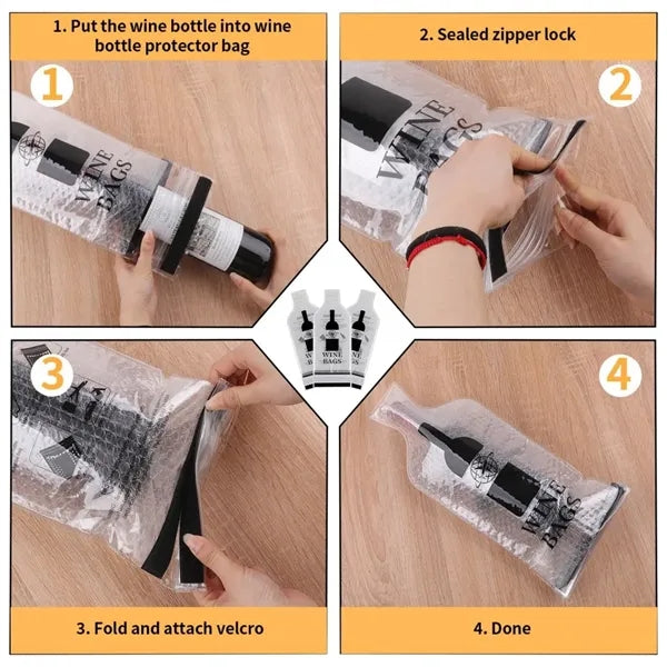 Travel Wine Bottle Protector Sleeve Leakproof
