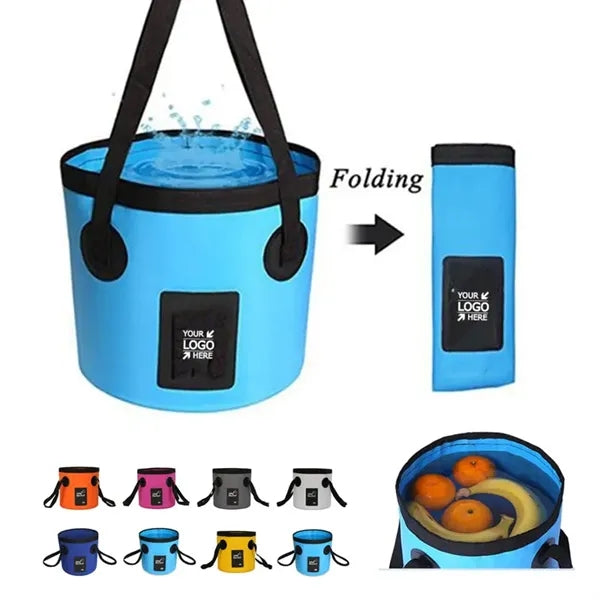 12L Outdoor Portable Collapsible Camping Bucket with Handle