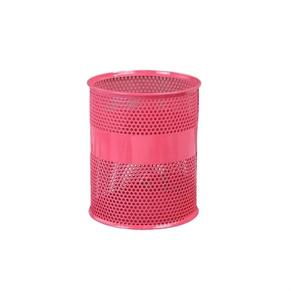 Functional Perforated Metal Pen Holder with Branding Area