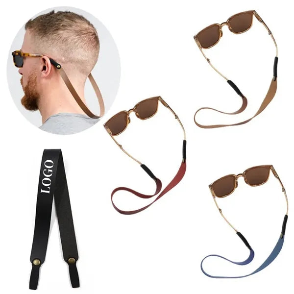 Durable PU Leather Sunglass Strap Anti-Slip Neck Chain