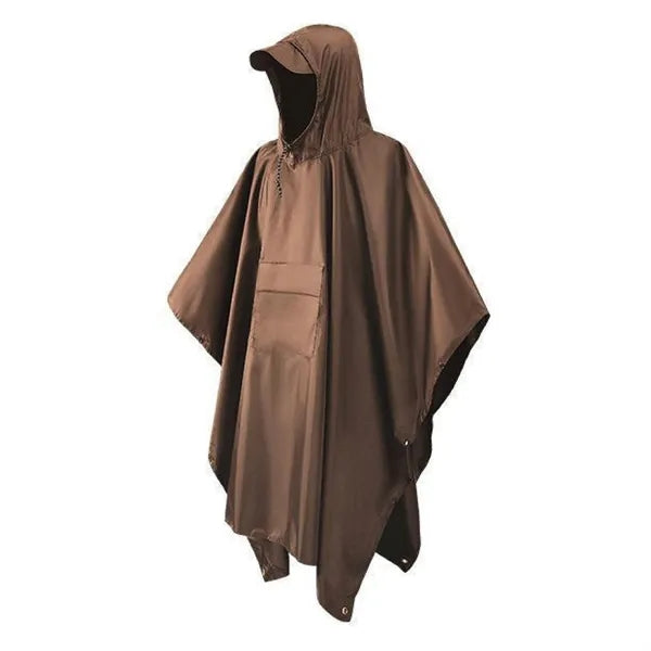 Portable Outdoor 3-in-1 Hooded Poncho Raincoat