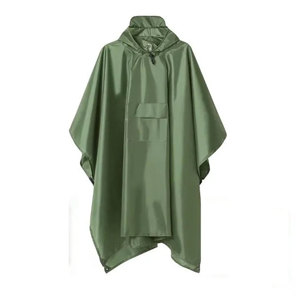 Portable Outdoor 3-in-1 Hooded Poncho Raincoat