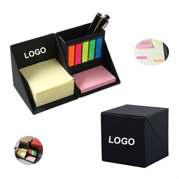 Rotating Desk Cube - Pen & Note Organizer