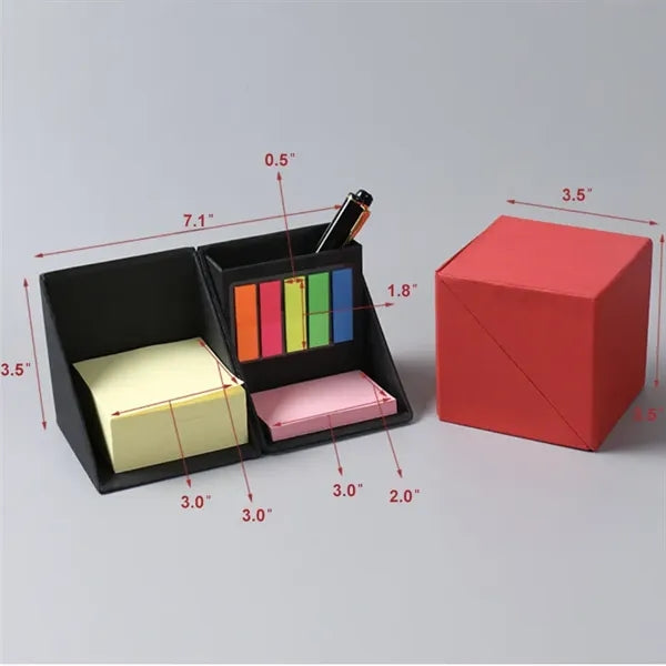 Rotating Desk Cube - Pen & Note Organizer
