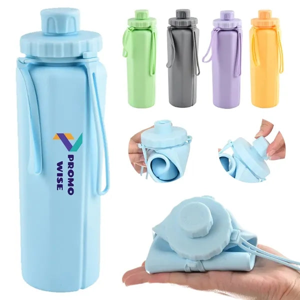 20oz BPA-Free Foldable Thickened Outdoor Silicone Bottle