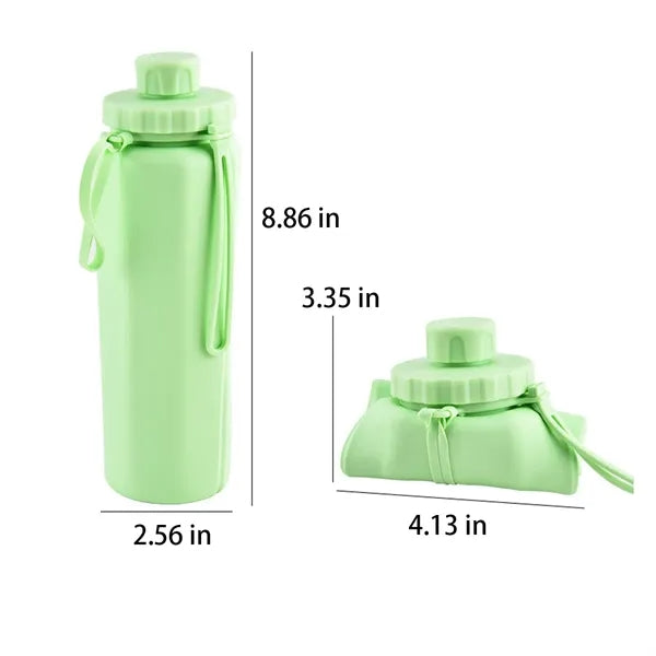 20oz BPA-Free Foldable Thickened Outdoor Silicone Bottle