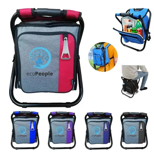 Backpack Cooler Chair with a bottle opener