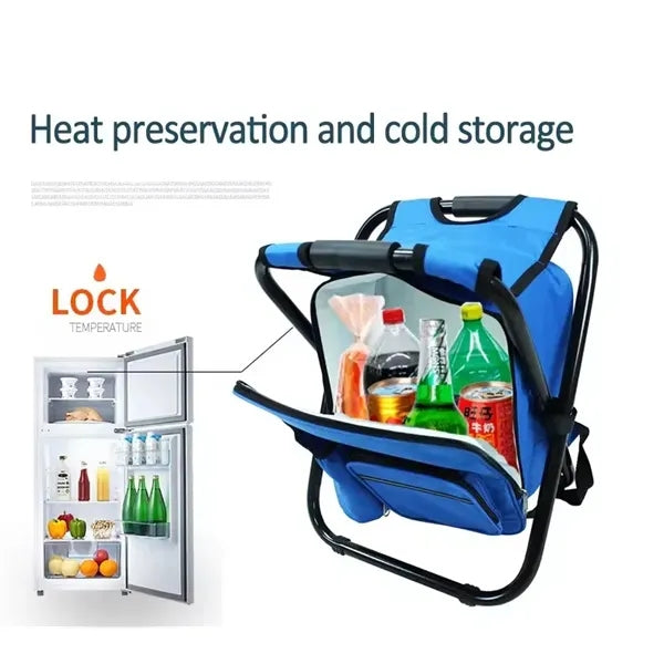 Backpack Cooler Chair with a bottle opener