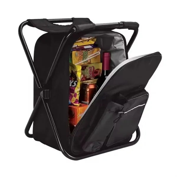 Backpack Cooler Chair with a bottle opener