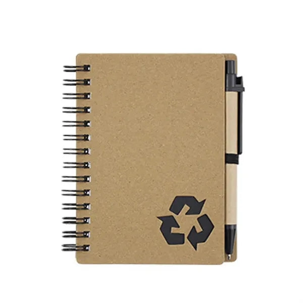 Recycled Spiral Notebook With Pen