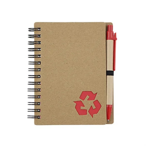 Recycled Spiral Notebook With Pen