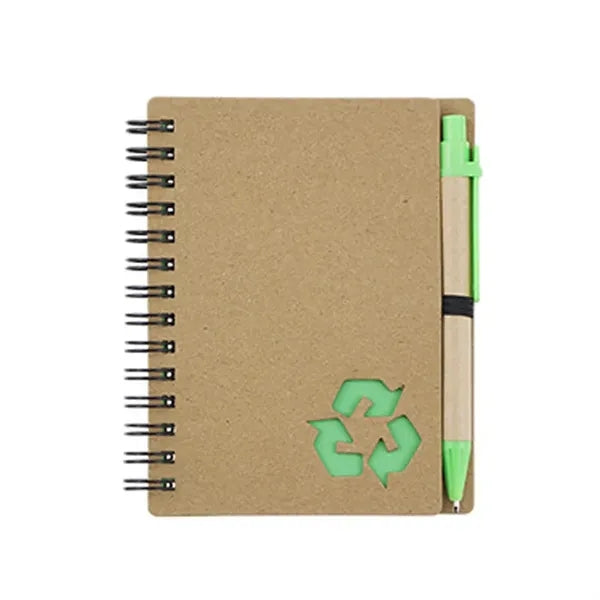 Recycled Spiral Notebook With Pen
