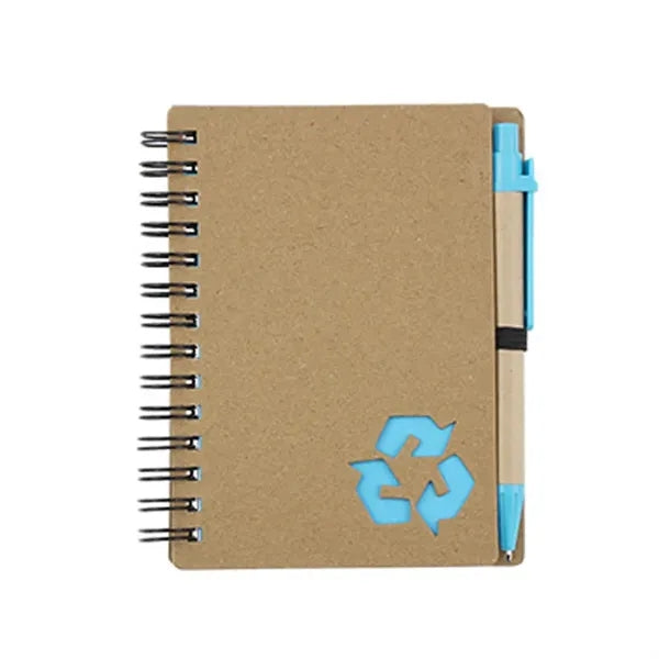 Recycled Spiral Notebook With Pen