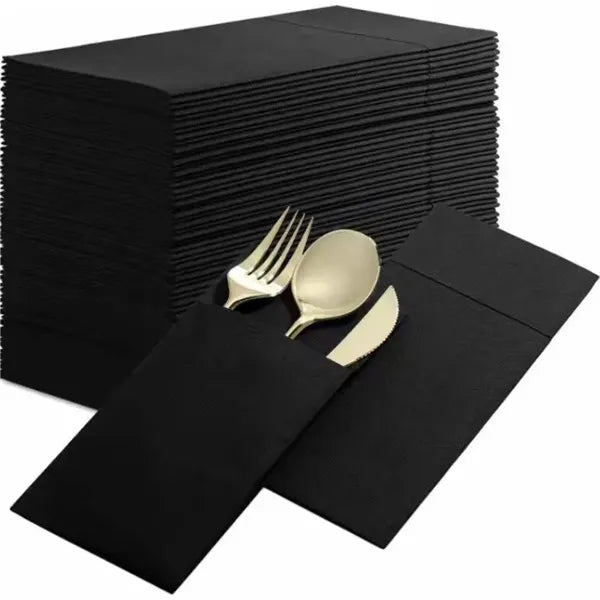 Disposable Linen-Feel Dinner Paper Towel With Pocket