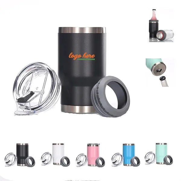 Insulated Can Cooler with Bottle Opener