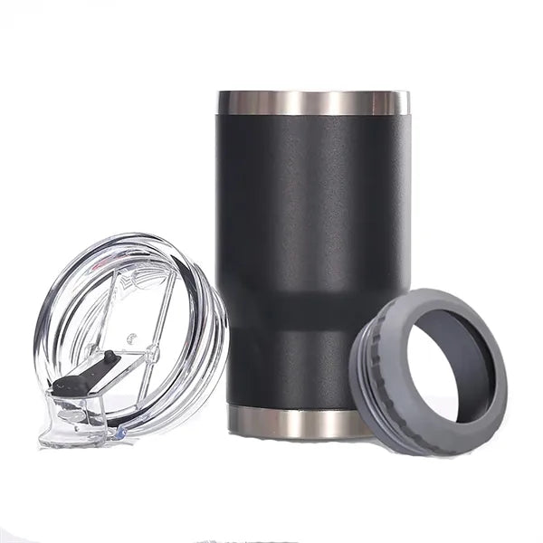 Insulated Can Cooler with Bottle Opener