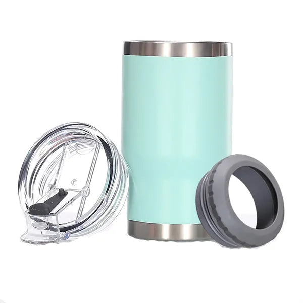 Insulated Can Cooler with Bottle Opener