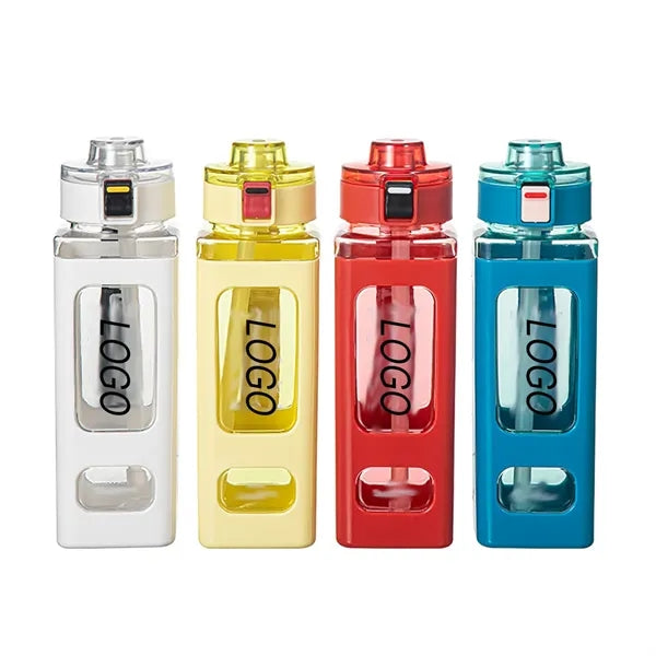 Sleek Square-Shaped Leakproof Bounce-Lid Water Cup