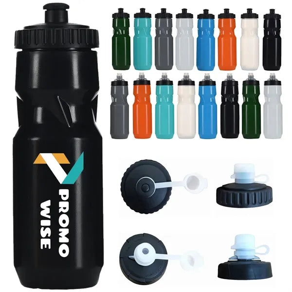 24oz Squeeze-Type Cycling Water Bottle With Water Stop Valve