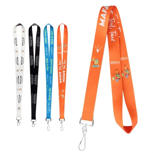 3/4" Polyester Lanyards For ID Badges W/ Metal Swivel Clasp