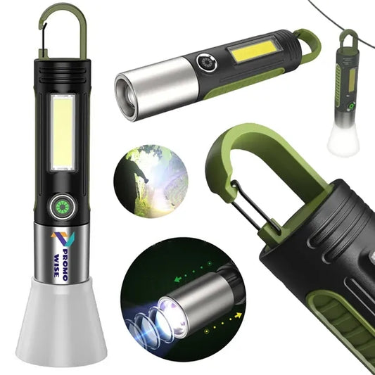 Mini TC Charging Side Lighting Flashlight with Carabiner