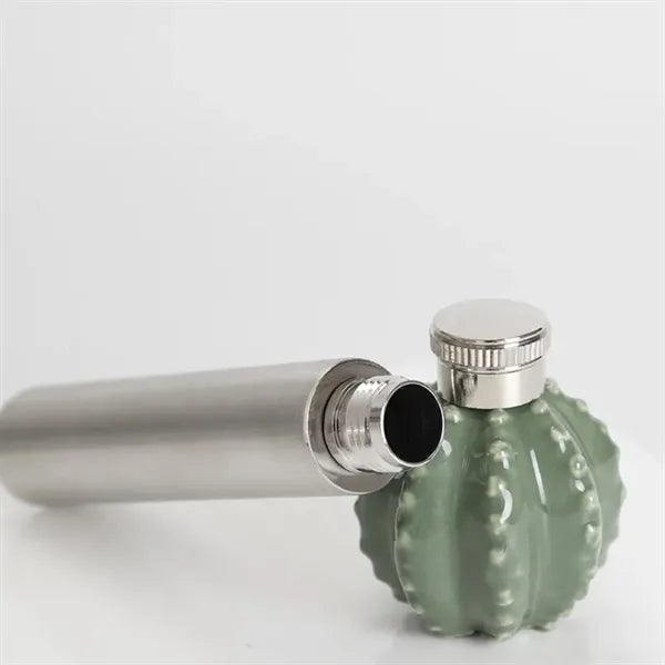 1oz Stainless Steel Mini Cylinder Hip Flask