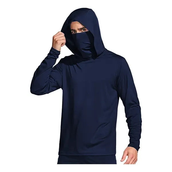 Men's UPF 50+ Sun Protection Hoodie with Face Mask