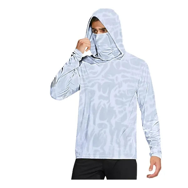 Men's UPF 50+ Sun Protection Hoodie with Face Mask