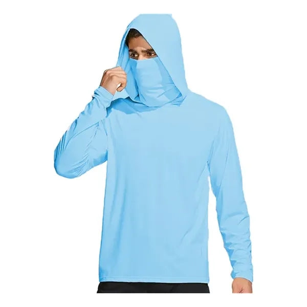 Men's UPF 50+ Sun Protection Hoodie with Face Mask