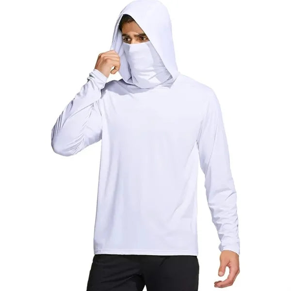 Men's UPF 50+ Sun Protection Hoodie with Face Mask
