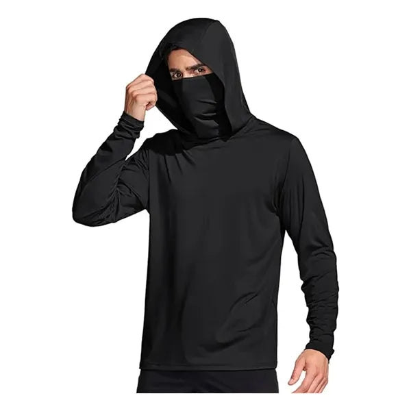 Men's UPF 50+ Sun Protection Hoodie with Face Mask