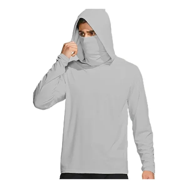 Men's UPF 50+ Sun Protection Hoodie with Face Mask