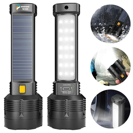 Solar and TC Fast Charging Super Heat Dissipation Flashlight