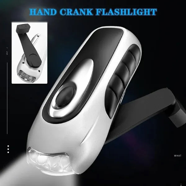 Ergonomic Hand-cranked LED Flashlight For Emergency Lighting