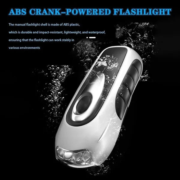 Ergonomic Hand-cranked LED Flashlight For Emergency Lighting