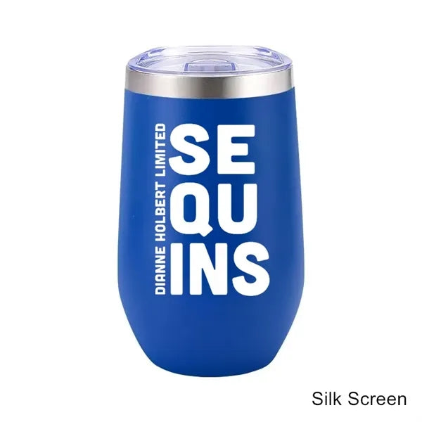 16 oz Stainless Steel Double Wall Egg Shape Wine Tumbler