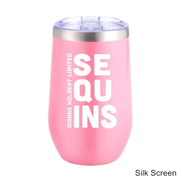 16 oz Stainless Steel Double Wall Egg Shape Wine Tumbler