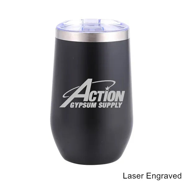 16 oz Stainless Steel Double Wall Egg Shape Wine Tumbler