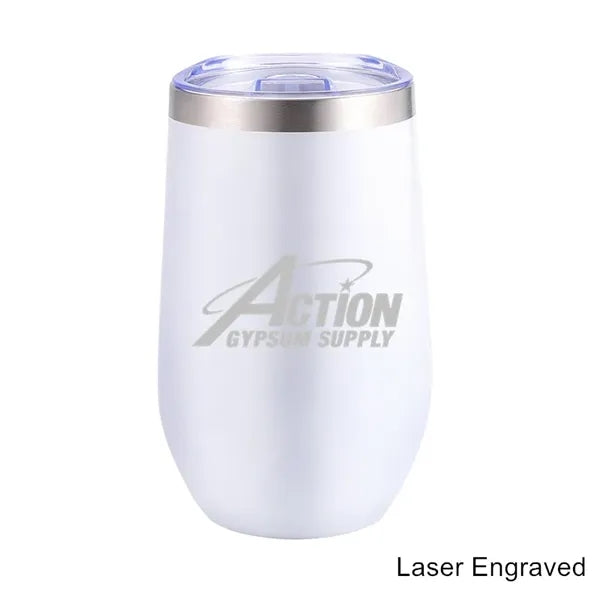 16 oz Stainless Steel Double Wall Egg Shape Wine Tumbler