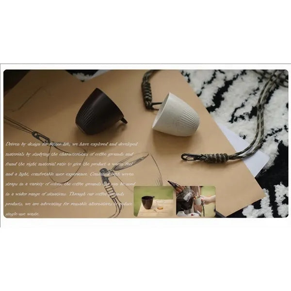 Portable Hanging-Neck Coffee Grounds Cup