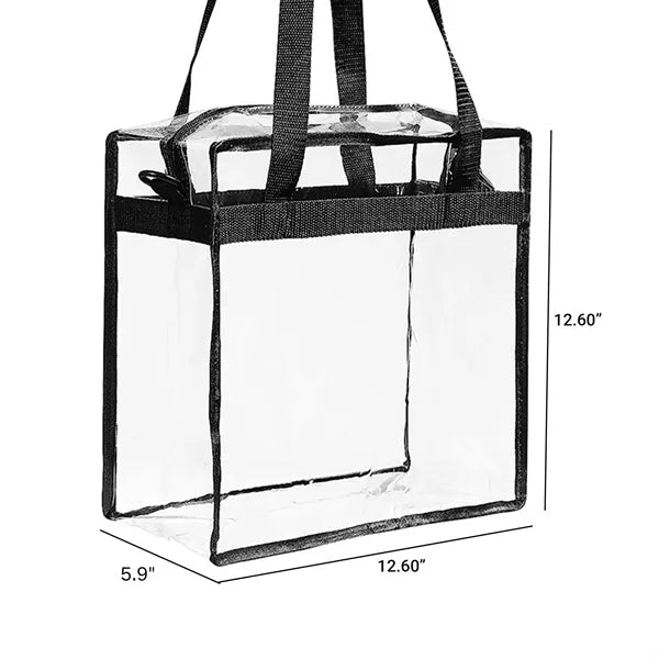 Clear Tote Bag with Zipper