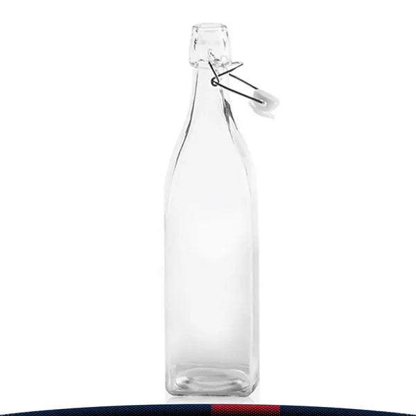 34 oz. Wire Lid Square Glass Carafe