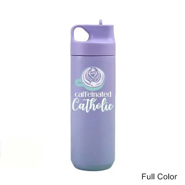 19 oz Stainless Steel Vacuum Sports Bottle with Straw Lid
