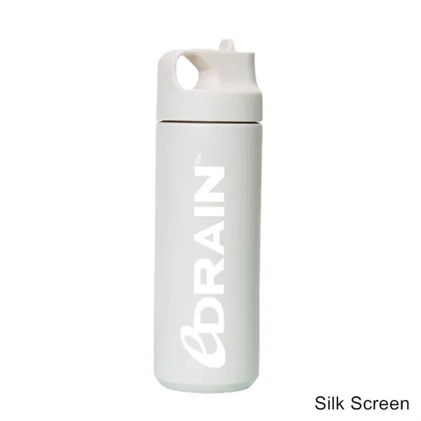 19 oz Stainless Steel Vacuum Sports Bottle with Straw Lid